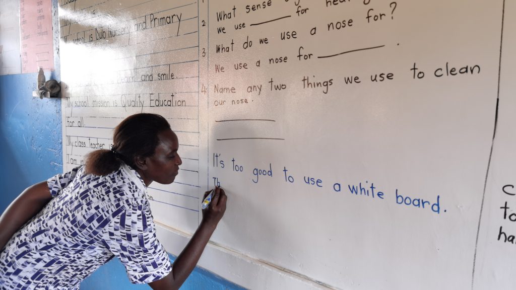 Smile for Africa project - Dry erase wall